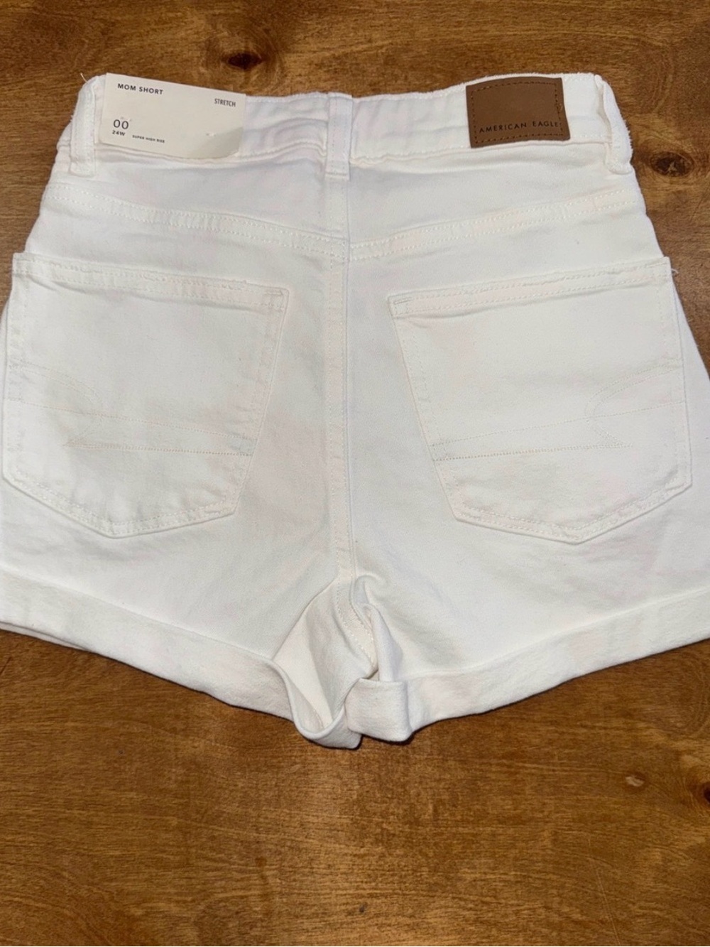 American Eagle Outfitters White Mom Jean Shorts